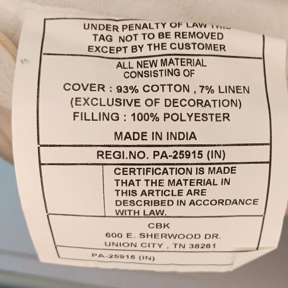 Floral Embroidered Pillow Cream Pink Rust Green Cottagecore Rectangle 15" X 12" - Picture 10 of 14